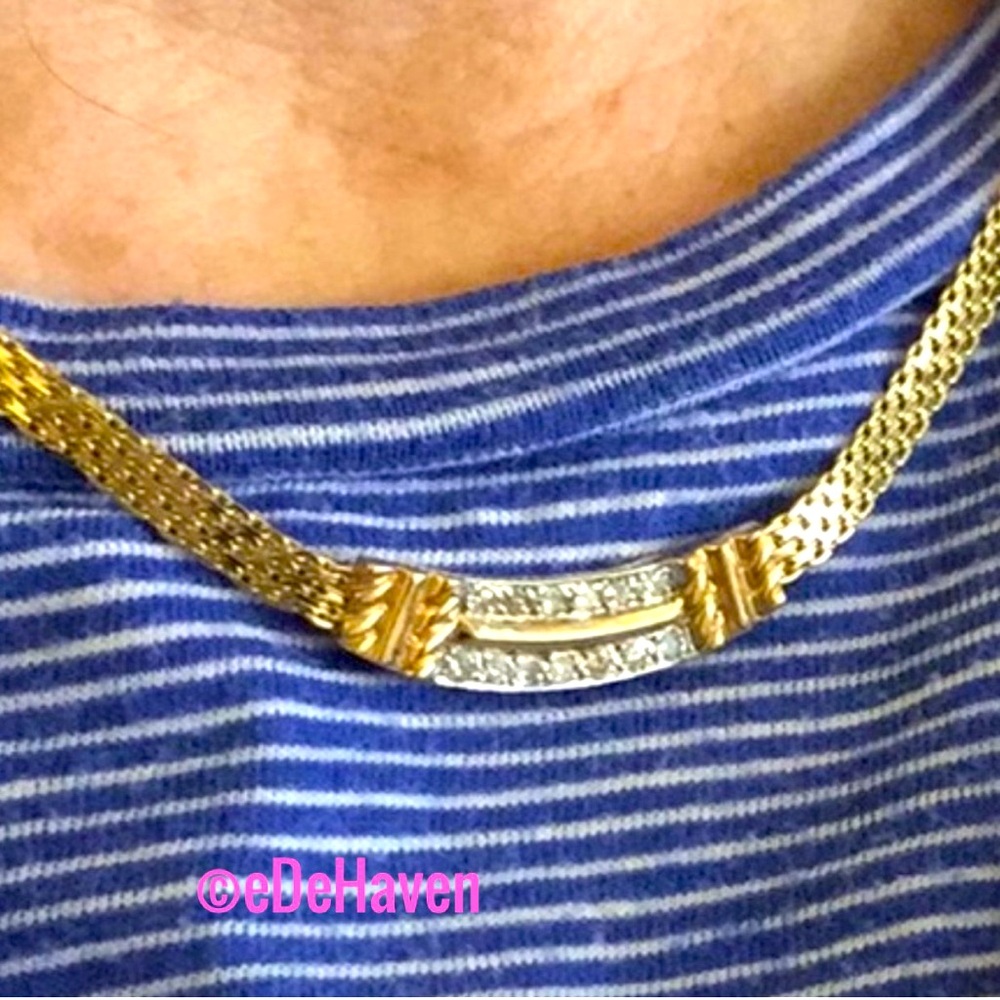 •Sold• 🌟14k Byzantine link & diamond necklace - Picture 2 of 8